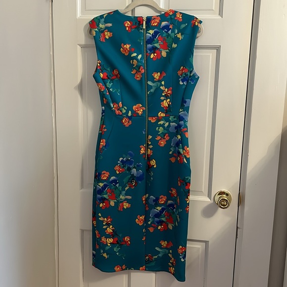Floral Sleeveless Dress - Teal - Picture 3 of 5
